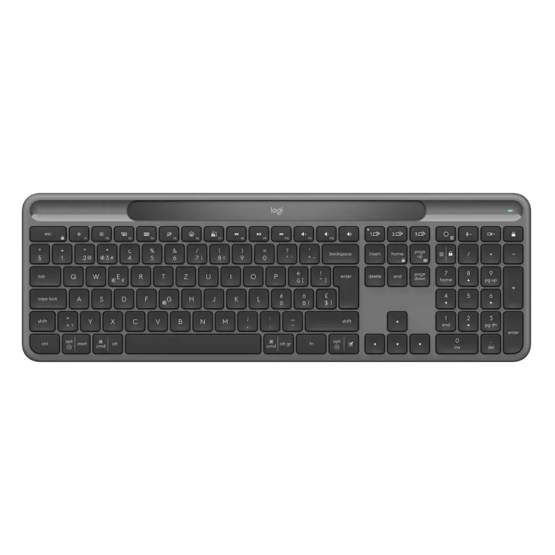 מקלדת סולארית אלחוטית Logitech SLIM SOLAR + GRAPHITE צבע גרפיט