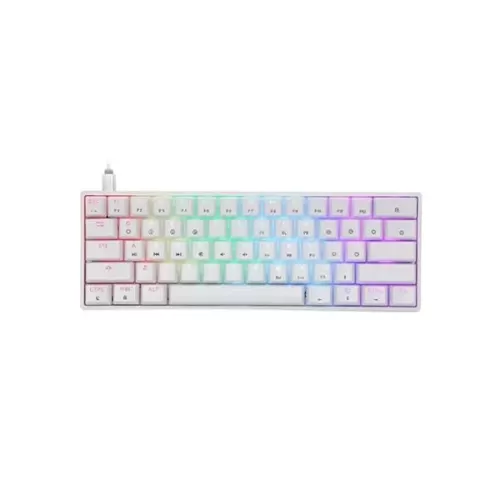מקלדת גיימינג Skyloong GK61 RGB Glacier Yellow לבן