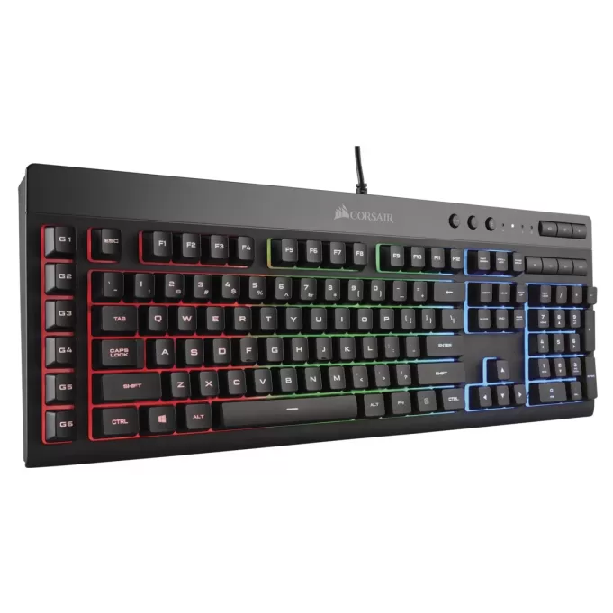 מקלדת גיימינג Corsair K55 RGB צבע שחור
