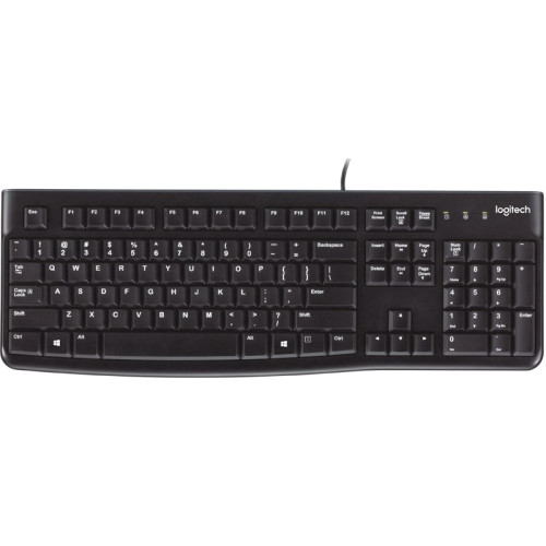 מקלדת חוטית Logitech K120 USB שחור