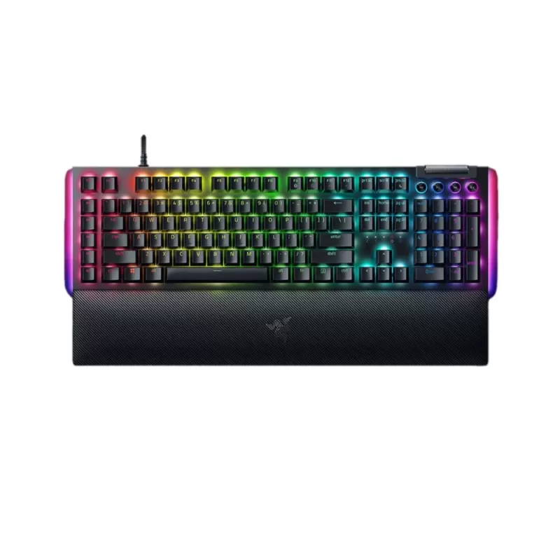 מקלדת גיימינג RAZER BlackWidow V4 Green Switch שחור