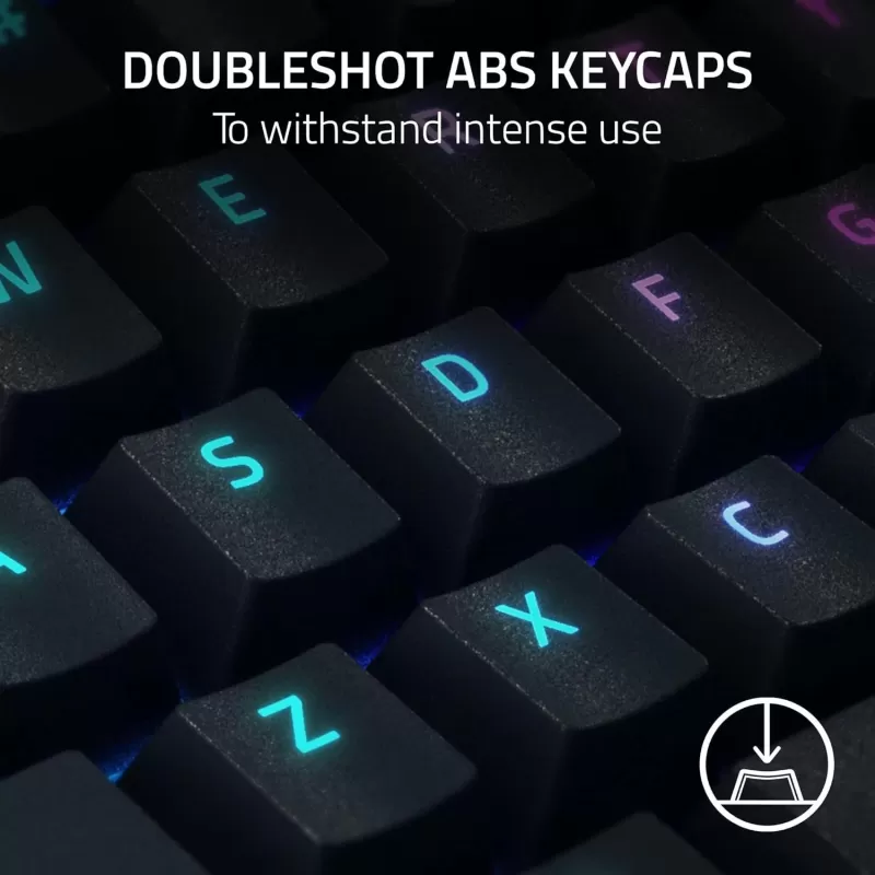 מקלדת גיימינג RAZER BlackWidow V4 Green Switch שחור