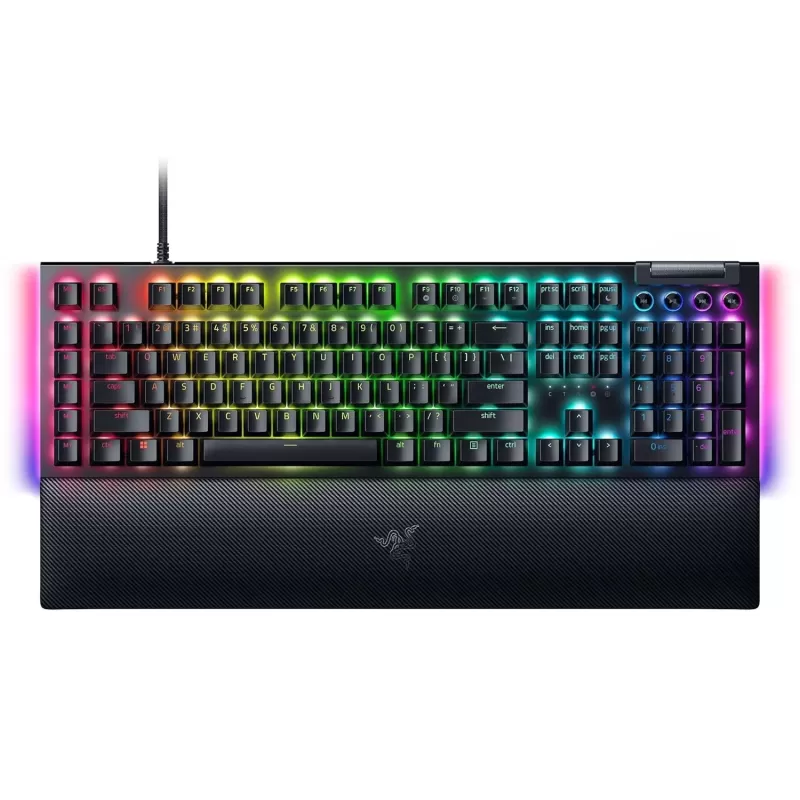 מקלדת גיימינג RAZER BlackWidow V4 Green Switch שחור