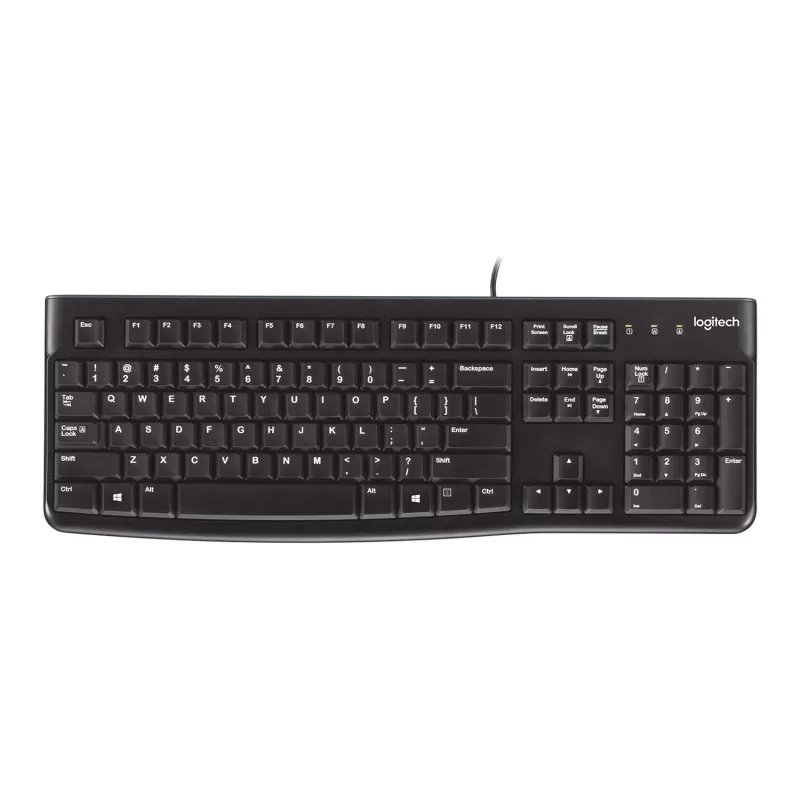 Wired Keyboard Logitech K120 ENGLISH ONLY Color:black