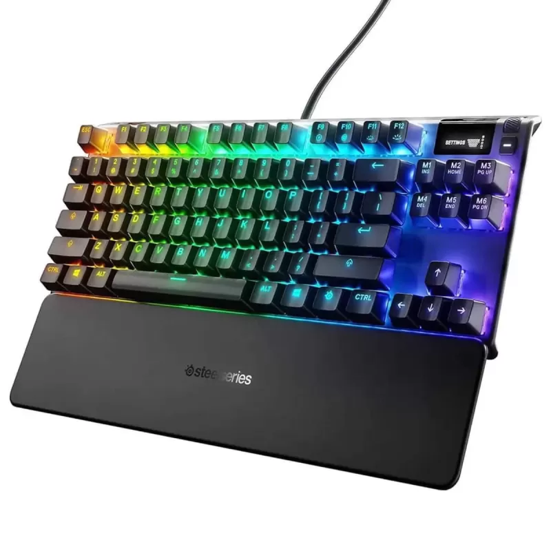 מקלדת גיימינג מכאנית SteelSeries Apex 7 TKL - Red Switch English only צבע שחור