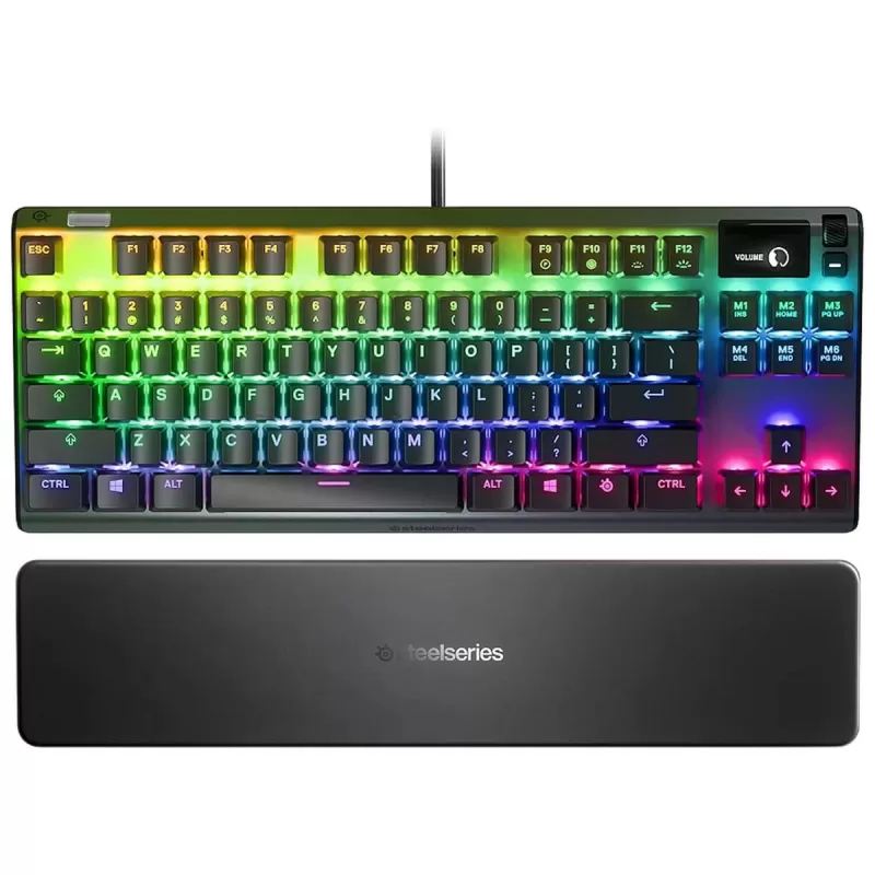 מקלדת גיימינג מכאנית SteelSeries Apex 7 TKL - Red Switch English only צבע שחור