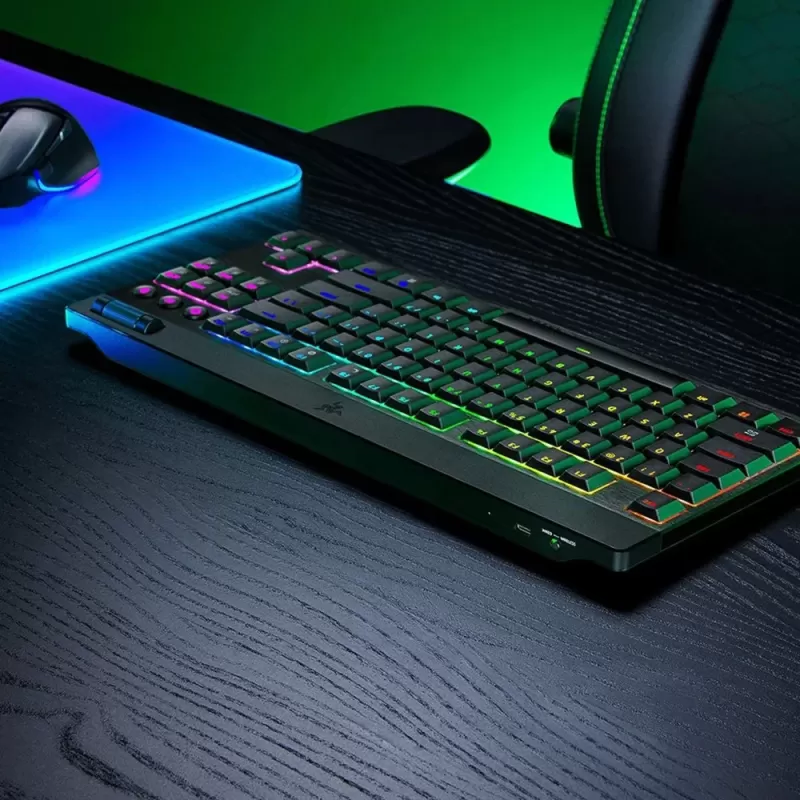 מקלדת גיימינג אלחוטית RAZER BLACKWIDOW V4 LOW-PROFILE TENKEYLESS HYPERSPEED מקלדת גיימינג אלחוטית RAZER BLACKWIDOW V4 LOW-PROFILE TENKEYLESS HYPERSPEED