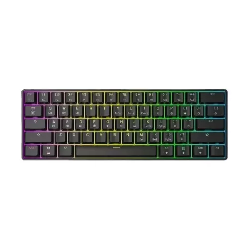 מקלדת גיימינג Skyloong GK61 RGB Glacier Yellow שחור