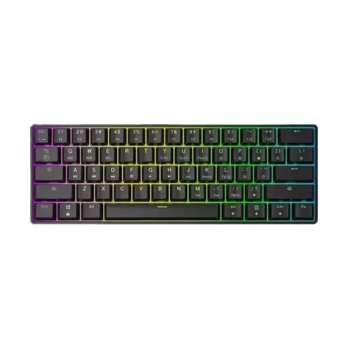 מקלדת גיימינג Skyloong GK61 RGB Glacier Yellow שחור