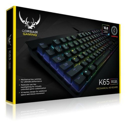 מקלדת גיימינג Corsair LUX K65 צבע שחור מקלדת גיימינג Corsair LUX K65 צבע שחור
