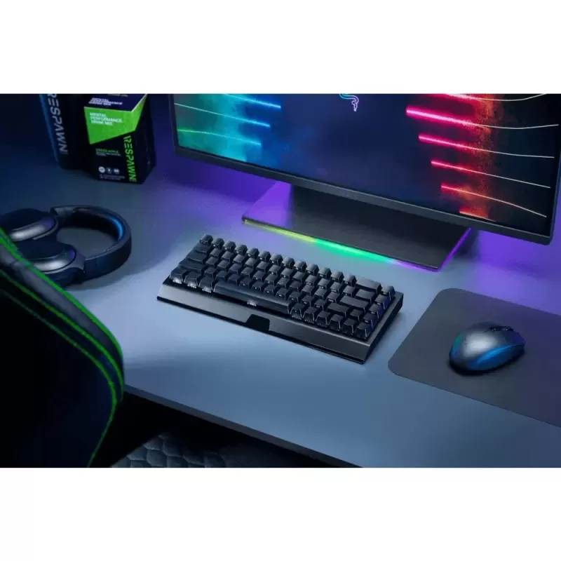 Wireless Gaming Keyboard RAZER BlackWidow V3 Mini HyperSpeed - Phantom Edition - Green Switch Color:black