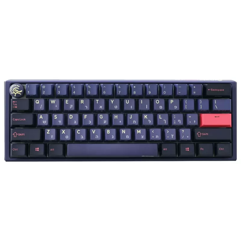 מקלדת מכאנית Ducky One 3 Mini Cosmic Cherry Silver Switch צבע כחול