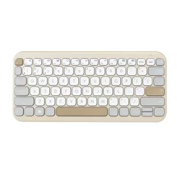 מקלדת אלחוטית Bluetooth Asus Marshmallow KW100 BT שמנת