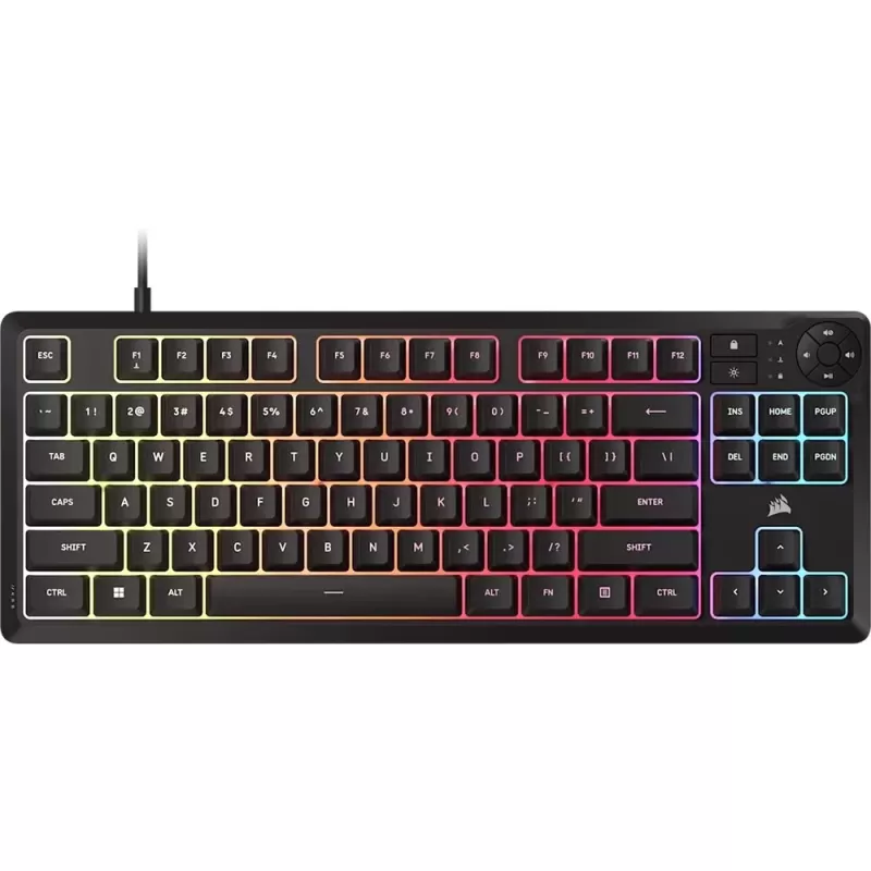 מקלדת גיימינג Corsair K55 Core TKL RGB - שחור