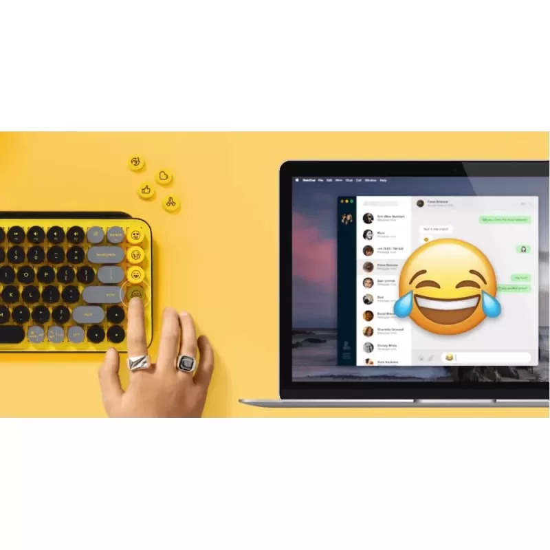 Беспроводная Клавиатура Logitech POP KEYS black желтый