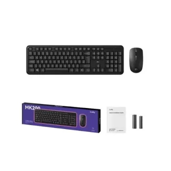 סט מקלדת ועכבר אלחוטי CUDY MK200 2.4GHz Silent Keyboard and Mouse MK200 סט מקלדת ועכבר אלחוטי CUDY MK200 2.4GHz Silent Keyboard and Mouse MK200