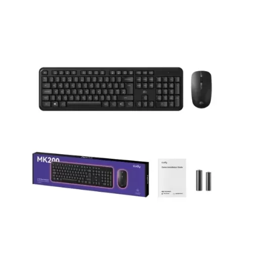 Комплект Беспроводной Клавиатуры и Мыши CUDY MK200 2.4GHz Silent Keyboard and Mouse MK200 Комплект Беспроводной Клавиатуры и Мыши CUDY MK200 2.4GHz Silent Keyboard and Mouse MK200