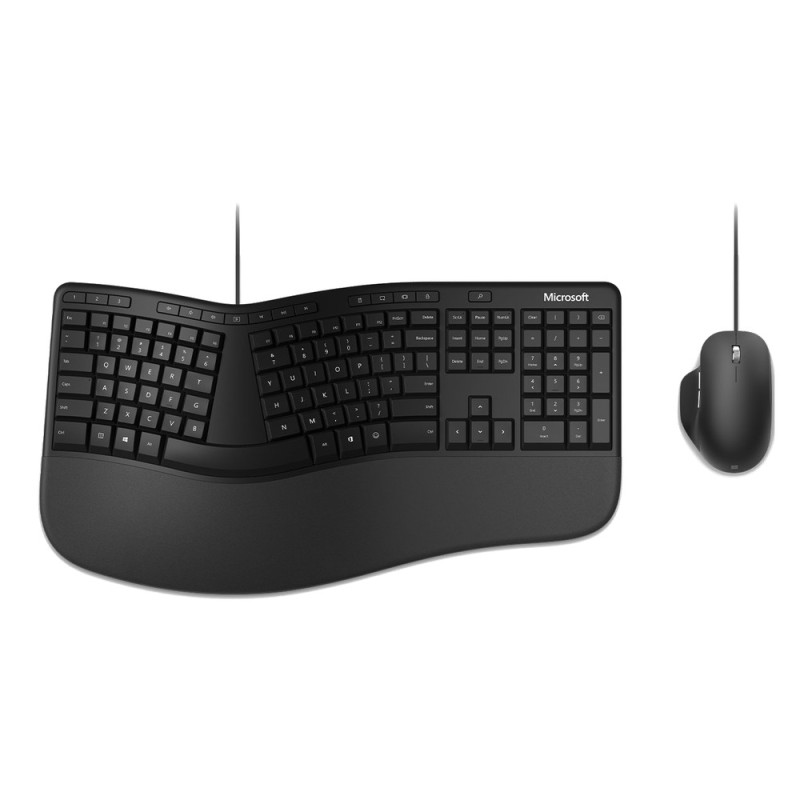 Проводная Клавиатура и Мышь Microsoft Ergonomic Desktop RJU-00016 Цвет:чёрный Проводная Клавиатура и Мышь Microsoft Ergonomic Desktop RJU-00016 Цвет:чёрный