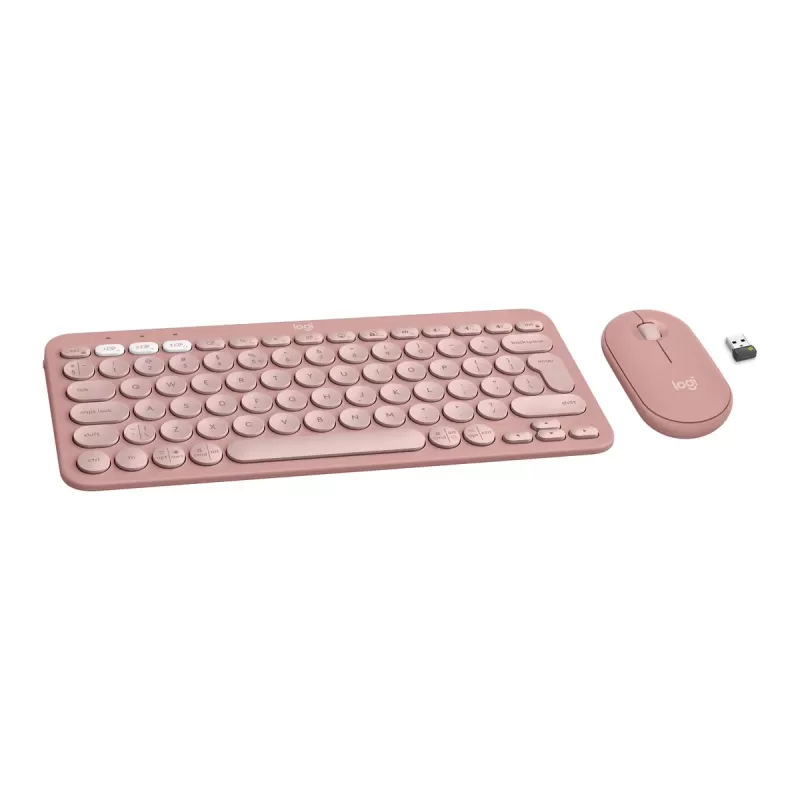 Комплект Беспроводной Клавиатуры и Мыши Logitech Pebble 2 Combo K380s + M350s pink 920-012241