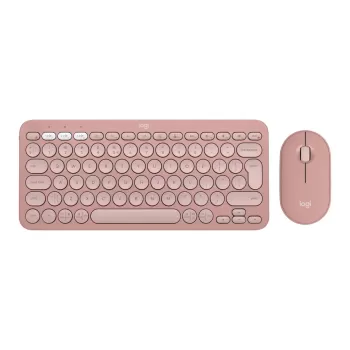 Комплект Беспроводной Клавиатуры и Мыши Logitech Pebble 2 Combo K380s + M350s pink 920-012241