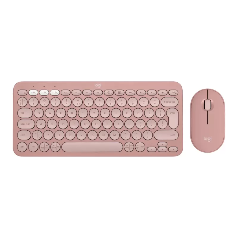 Комплект Беспроводной Клавиатуры и Мыши Logitech Pebble 2 Combo K380s + M350s pink 920-012241
