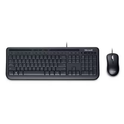 Wired Keyboard and Mouse Set Microsoft Wired Desktop 600 arabic 3J2-00004-ARB