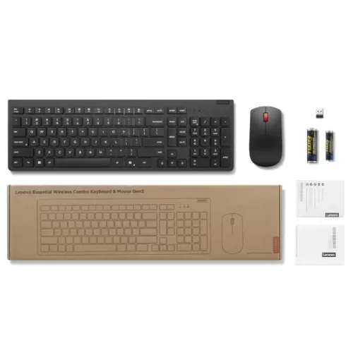 סט מקלדת ועכבר אלחוטי Lenovo Essential Gen2 4X31R64470 צבע שחור