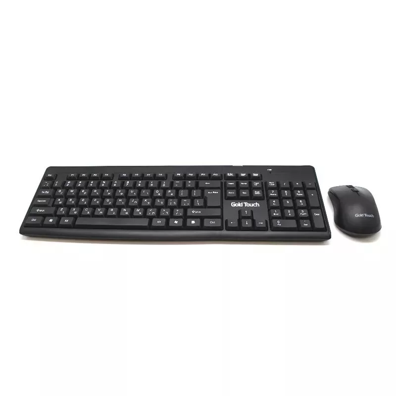 Wireless keyboard and mouse set Gold Touch KYW700 Color:black