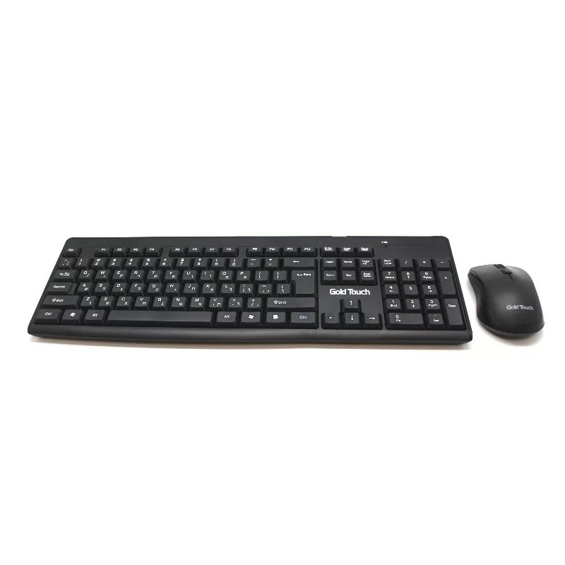 סט מקלדת ועכבר אלחוטי Gold Touch KYW700 צבע שחור
