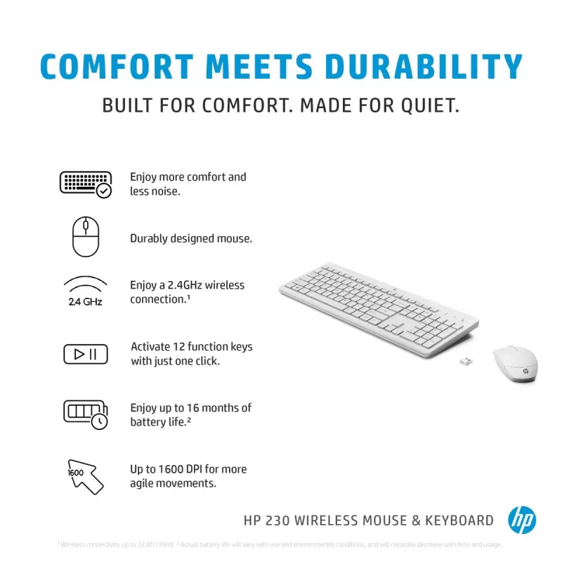 Комплект Беспроводной Клавиатуры и Мыши HP 230 Wireless Mouse and Keyboard Combo 3L1F0AA Комплект Беспроводной Клавиатуры и Мыши HP 230 Wireless Mouse and Keyboard Combo 3L1F0AA