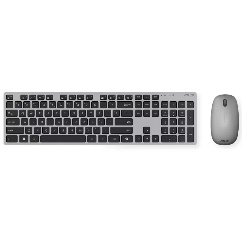 סט מקלדת ועכבר אלחוטי Asus W5000 אפור 90XB0430-BKM440