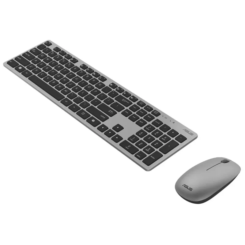 סט מקלדת ועכבר אלחוטי Asus W5000 אפור 90XB0430-BKM440