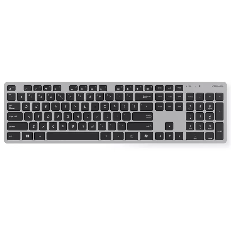 סט מקלדת ועכבר אלחוטי Asus W5000 אפור 90XB0430-BKM440