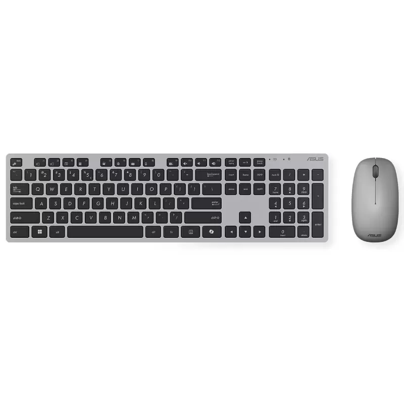 סט מקלדת ועכבר אלחוטי Asus W5000 אפור 90XB0430-BKM440