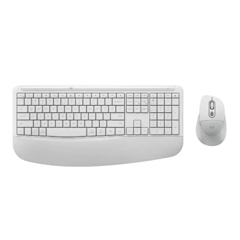סט מקלדת ועכבר אלחוטי Logitech Signature Comfort Plus MK880 לבן