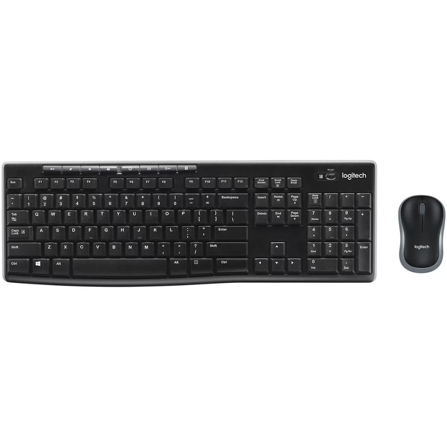 Wireless Keyboard and Mouse Set Logitech MK270 920-004536 Color:black
