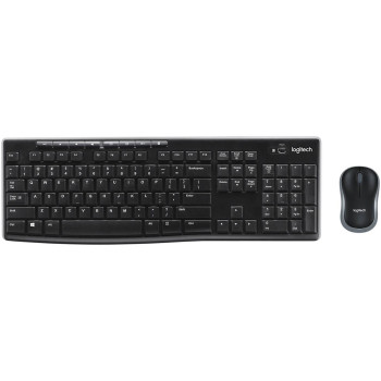 Wireless Keyboard and Mouse Set Logitech MK270 920-004536 Color:black..