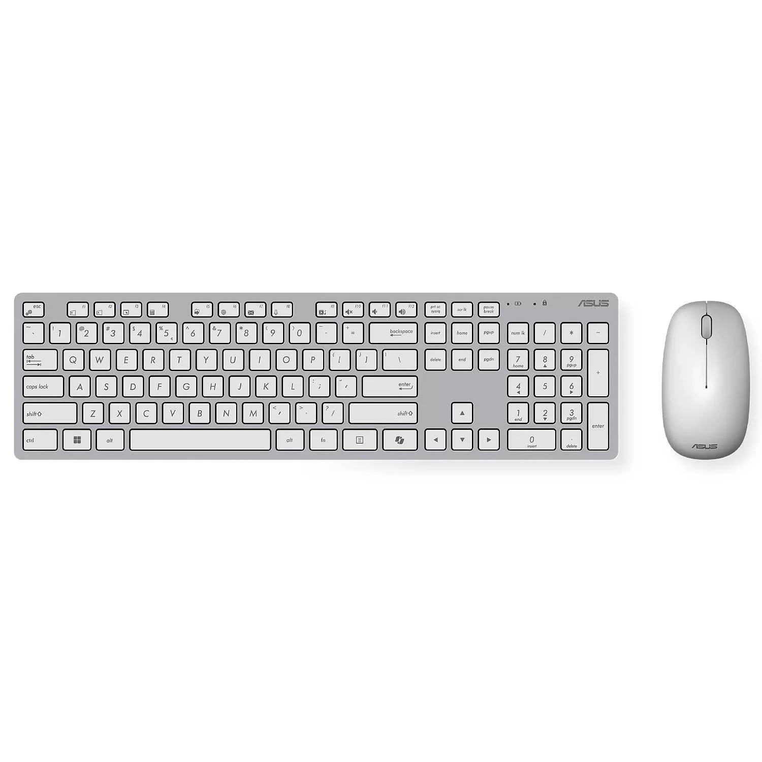 Комплект Беспроводной Клавиатуры и Мыши Asus W5000 white 90XB0430-BKM450