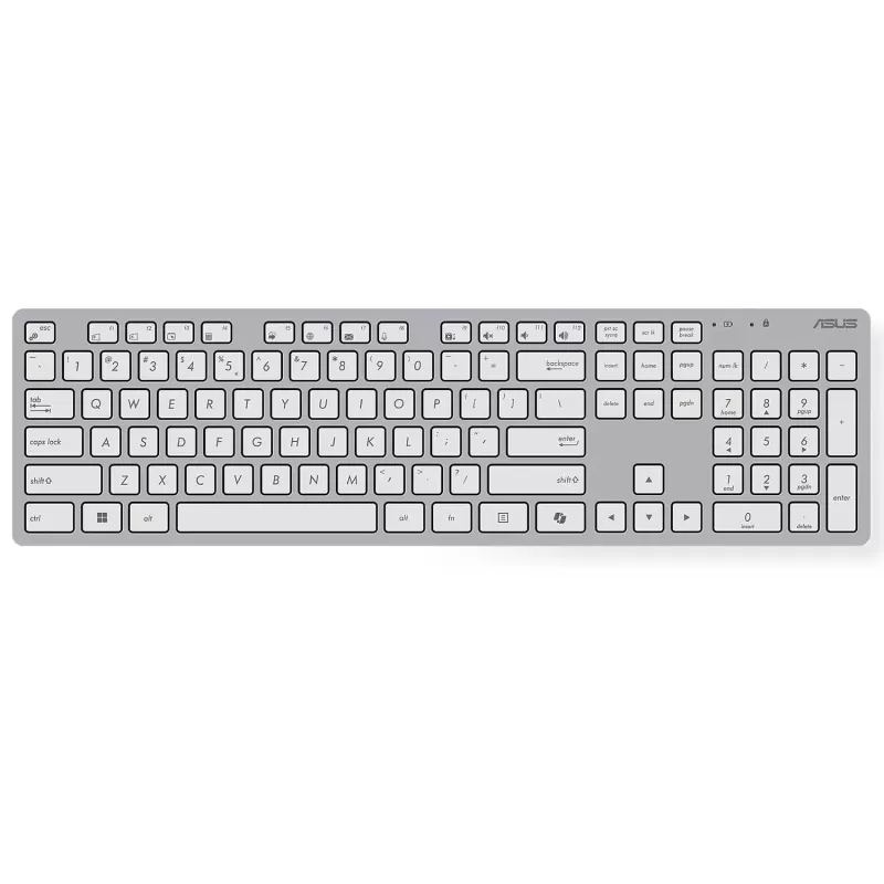 סט מקלדת ועכבר אלחוטי Asus W5000 לבן 90XB0430-BKM450