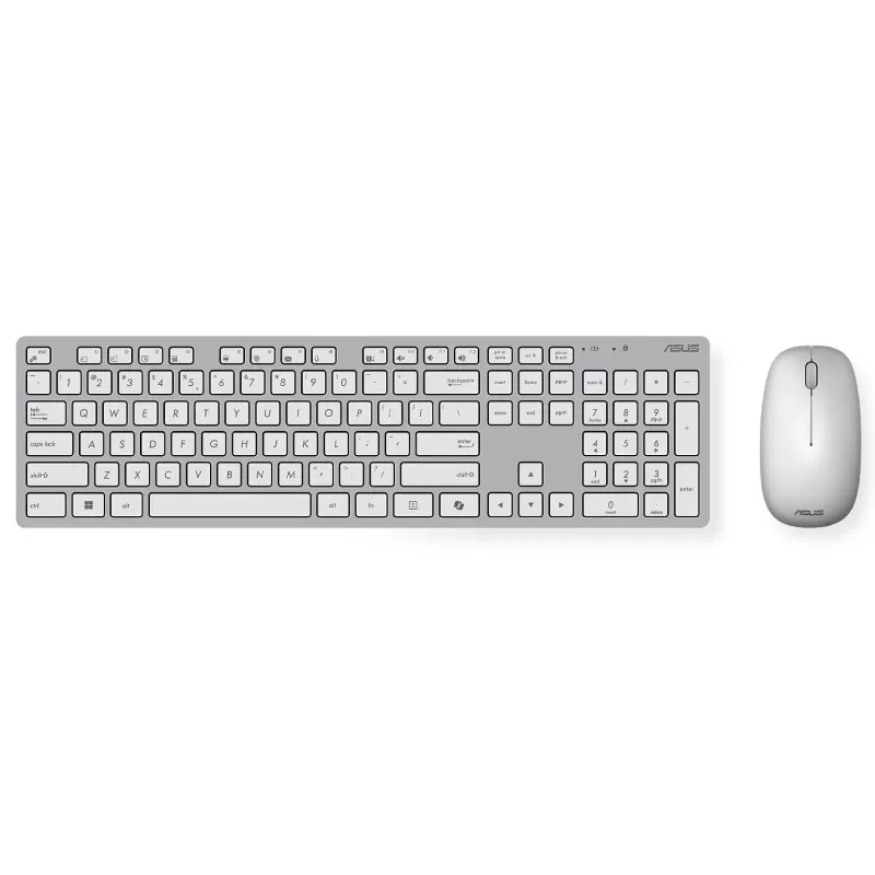 סט מקלדת ועכבר אלחוטי Asus W5000 לבן 90XB0430-BKM450
