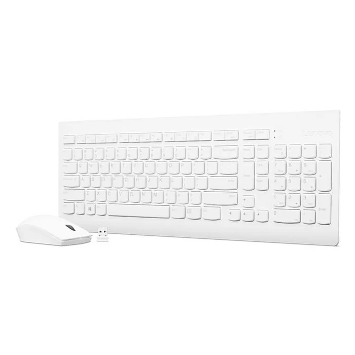 סט מקלדת ועכבר אלחוטי Lenovo 510 Wireless Combo לבן GX30W75337