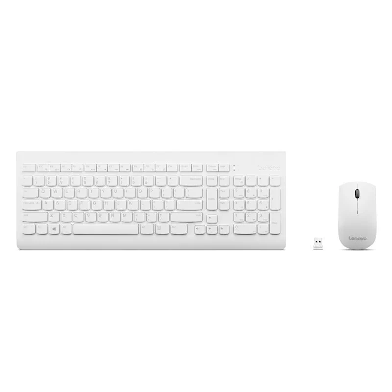 סט מקלדת ועכבר אלחוטי Lenovo 510 Wireless Combo לבן GX30W75337