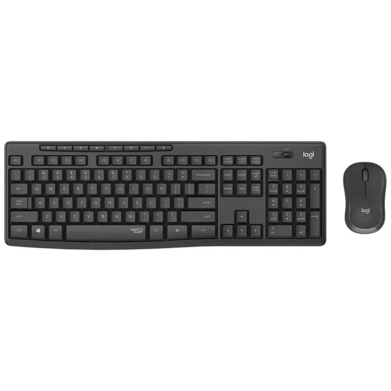 סט מקלדת ועכבר אלחוטי Logitech MK295 Silent 920-009802 צבע שחור