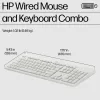 סט מקלדת ועכבר חוטי HP 225 Wired Mouse and Keyboard G2 לבן AW5S6AA