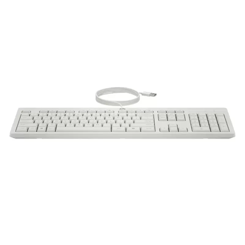 סט מקלדת ועכבר חוטי HP 225 Wired Mouse and Keyboard G2 לבן AW5S6AA