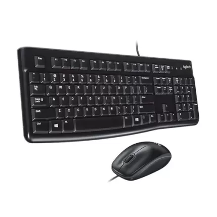 סט מקלדת ועכבר חוטי Logitech MK120 ערבית 920-002545AR צבע שחור
