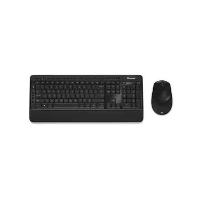 סט מקלדת ועכבר אלחוטי Microsoft Wireless Desktop 3050 with AES רוסית PP3-00040 צבע שחור