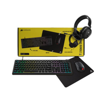 Игровой комплект Corsair Harpoon RGB Pro / HS35 Surround / MH100 / K55 CORE.. Игровой комплект Corsair Harpoon RGB Pro / HS35 Surround / MH100 / K55 CORE..