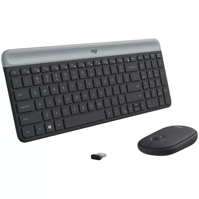 Комплект Беспроводной Клавиатуры и Мыши Logitech MK470 US Graphite 920-009437