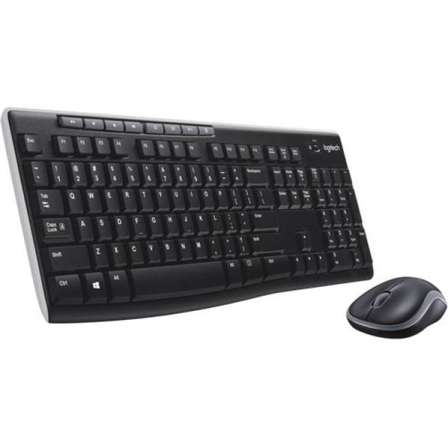 Wireless Keyboard and Mouse Set Logitech MK270 arabic 920-004522 Color:black